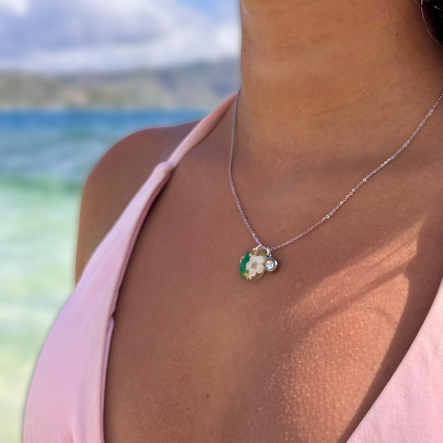 Silver Necklace - Birthflowers