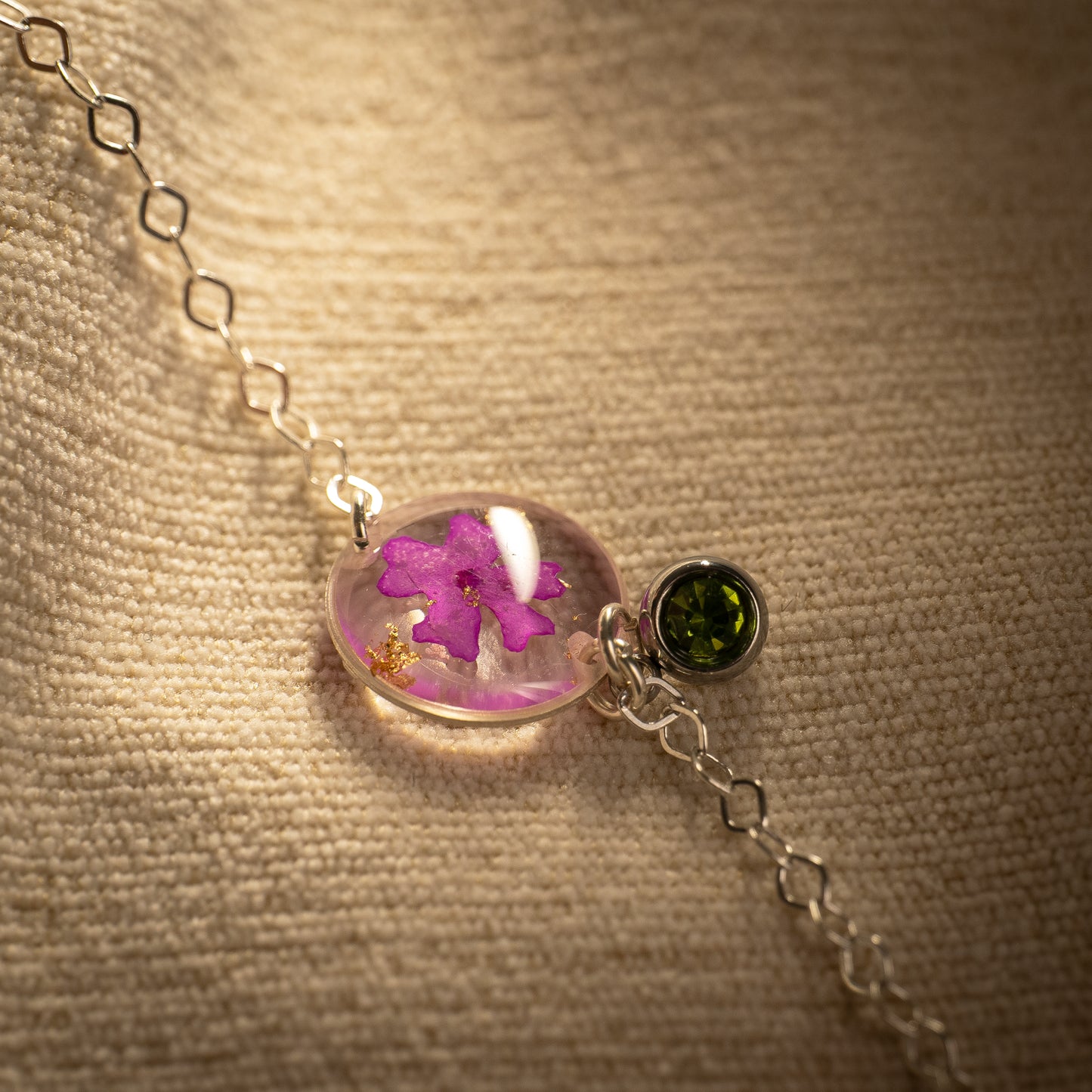 Silver Bracelet - Birthflowers