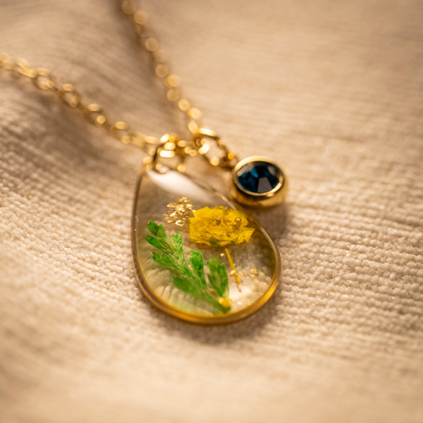 Gold Necklace - Birthflowers