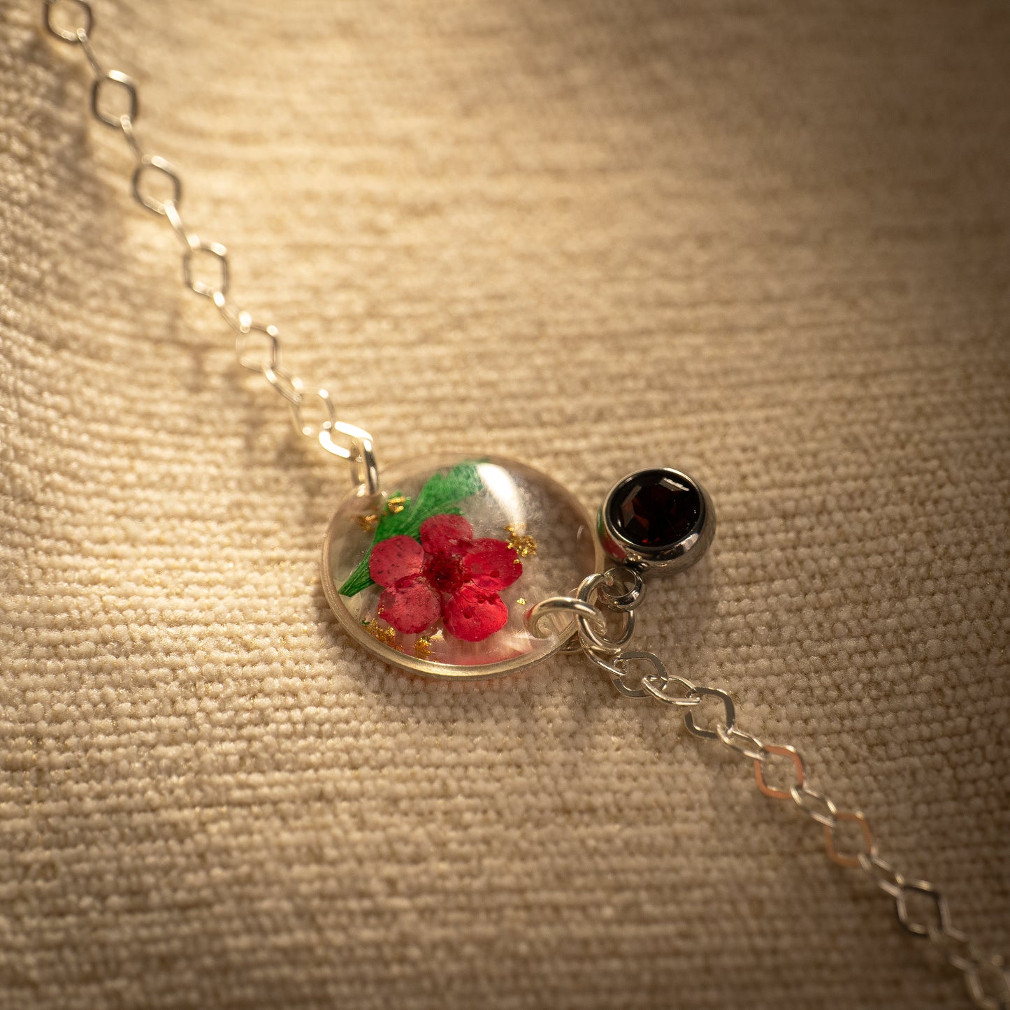 Silver Bracelet - Birthflowers