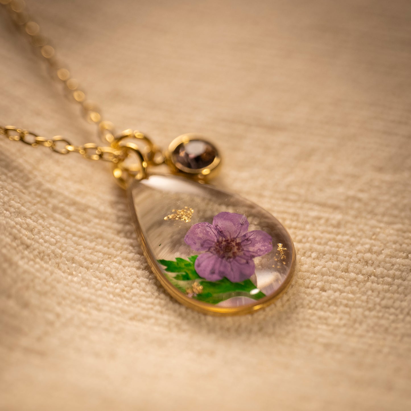 Gold Necklace - Birthflowers