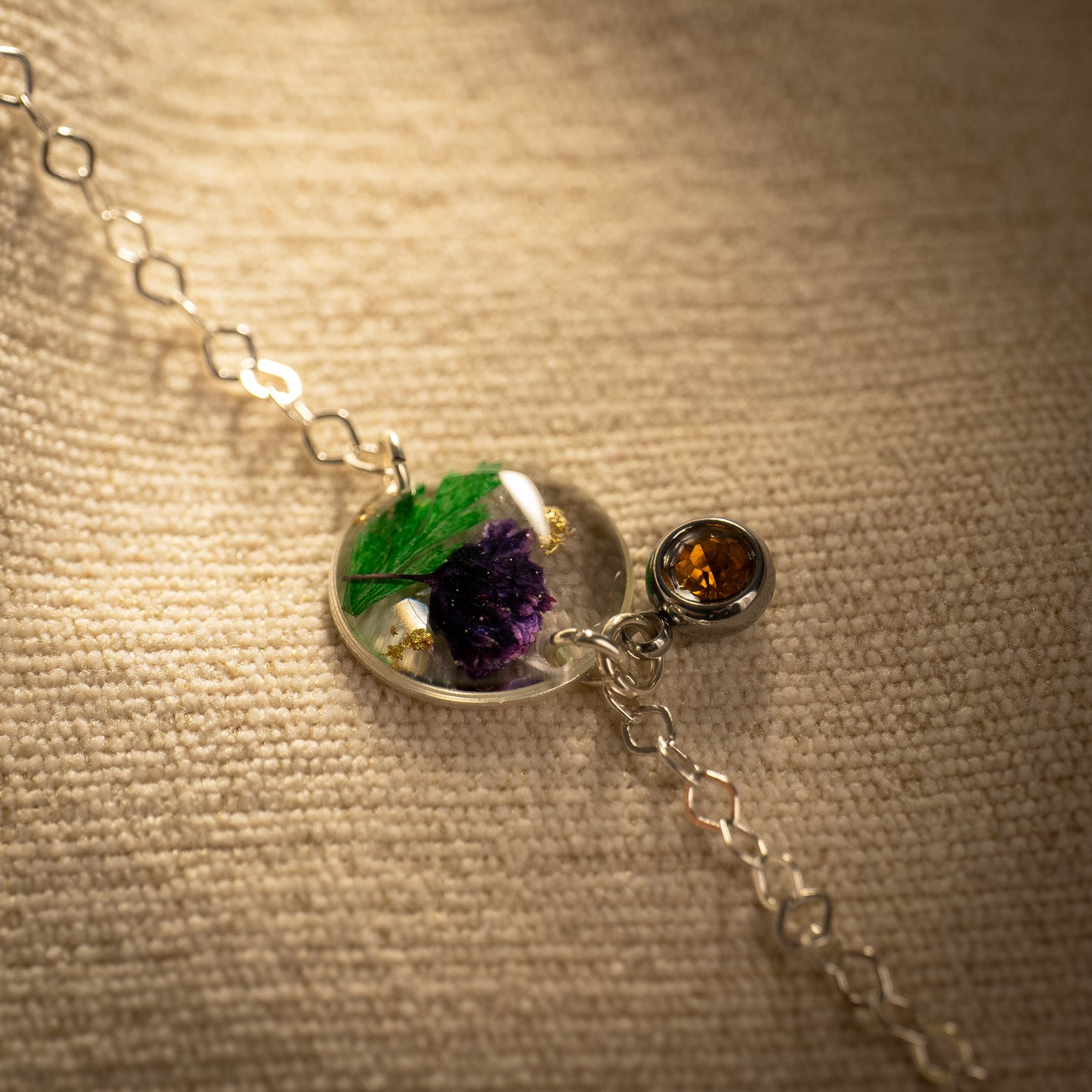 Silver Bracelet - Birthflowers