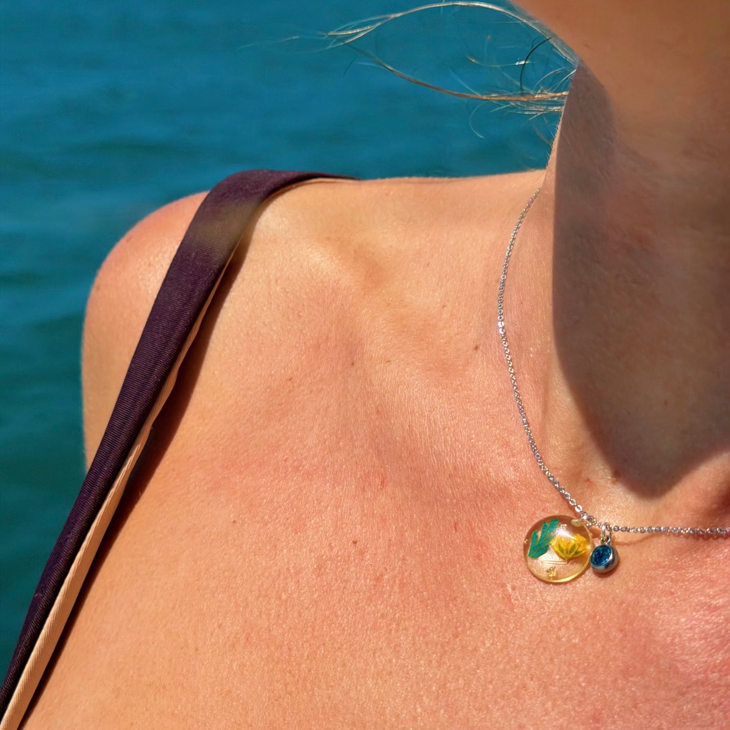 Silver Necklace - Birthflowers