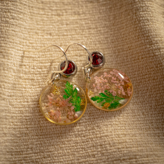 Silver Earrings - Birthflowers