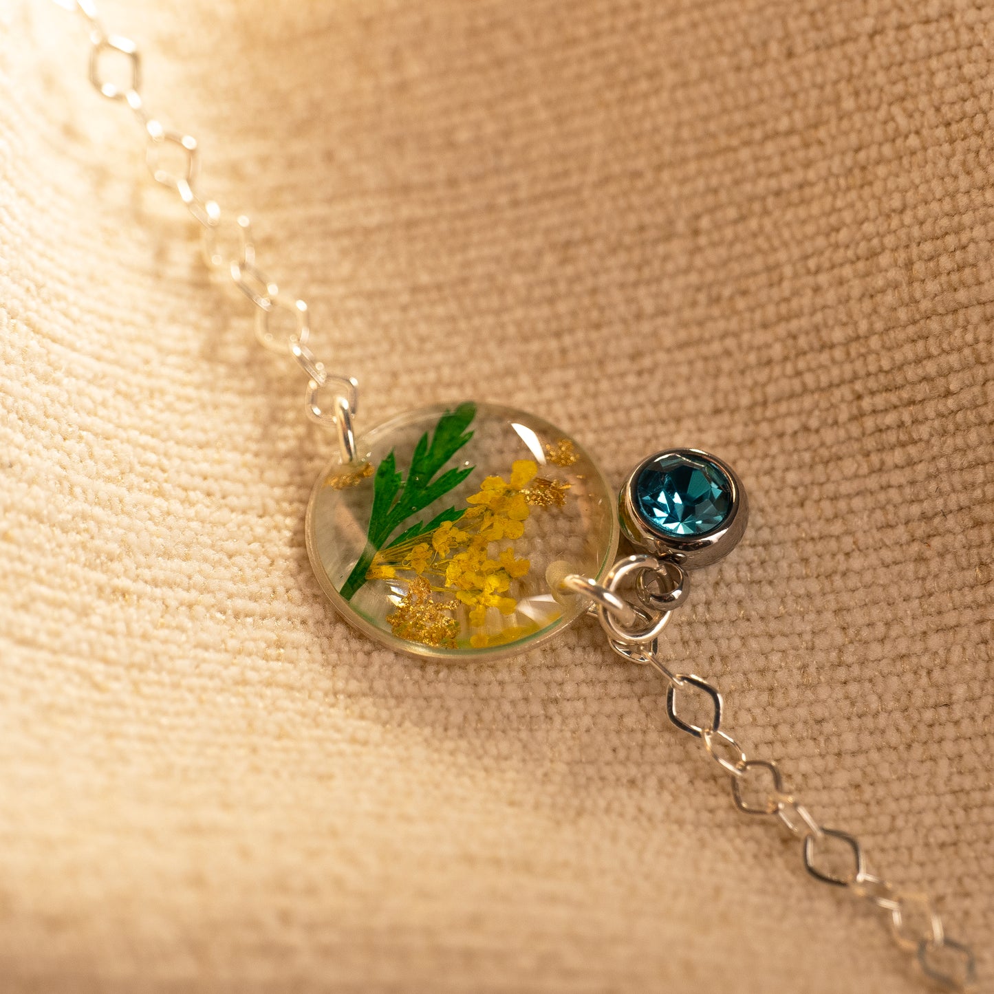 Silver Bracelet - Birthflowers