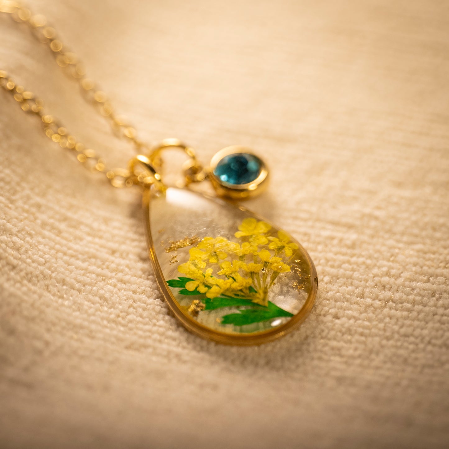 Gold Necklace - Birthflowers