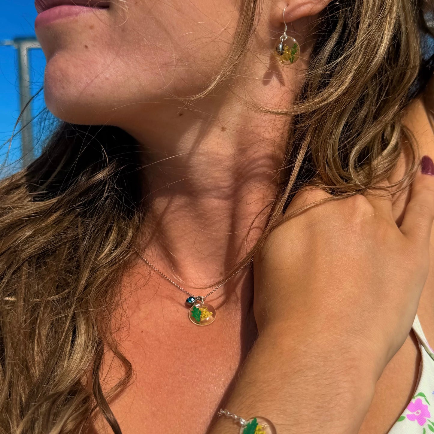 Silver Necklace - Birthflowers