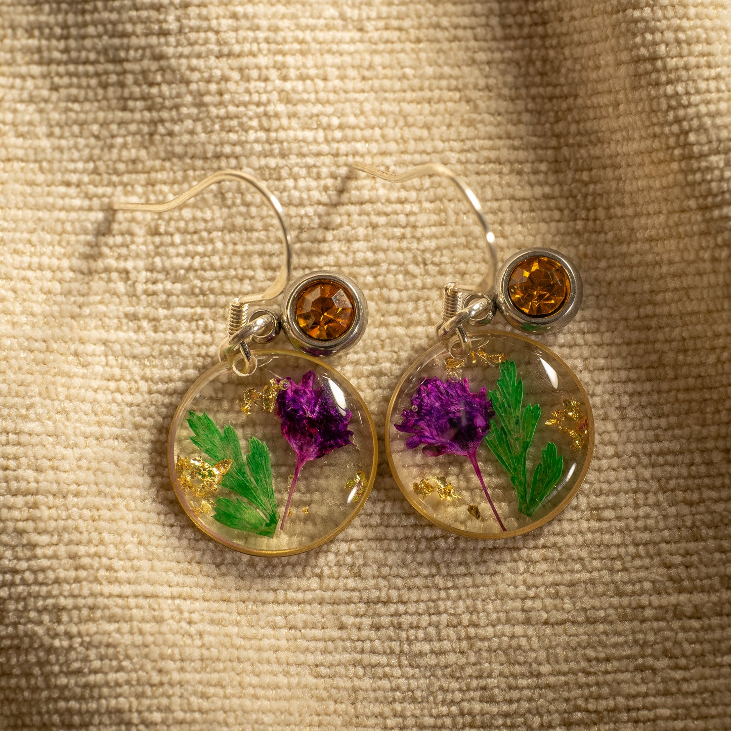 Silver Earrings - Birthflowers