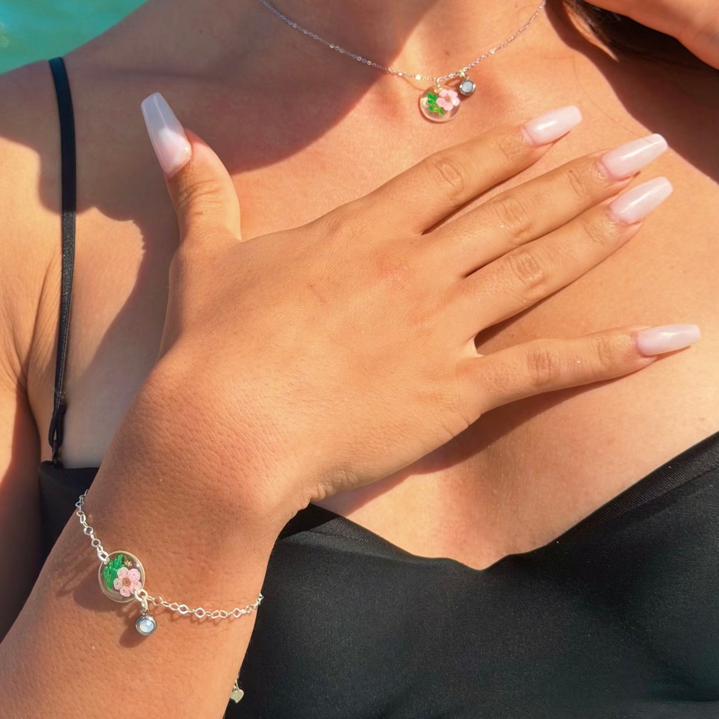 Silver Bracelet - Birthflowers