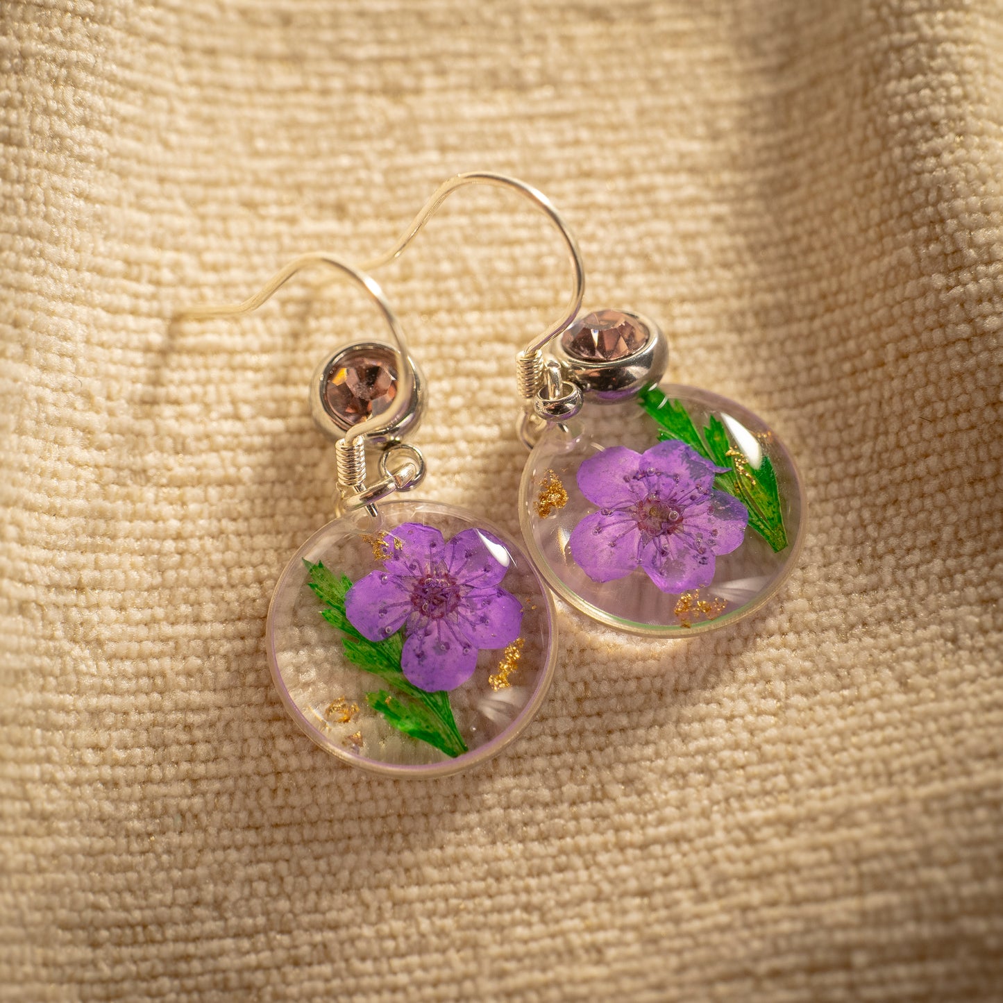 Silver Earrings - Birthflowers