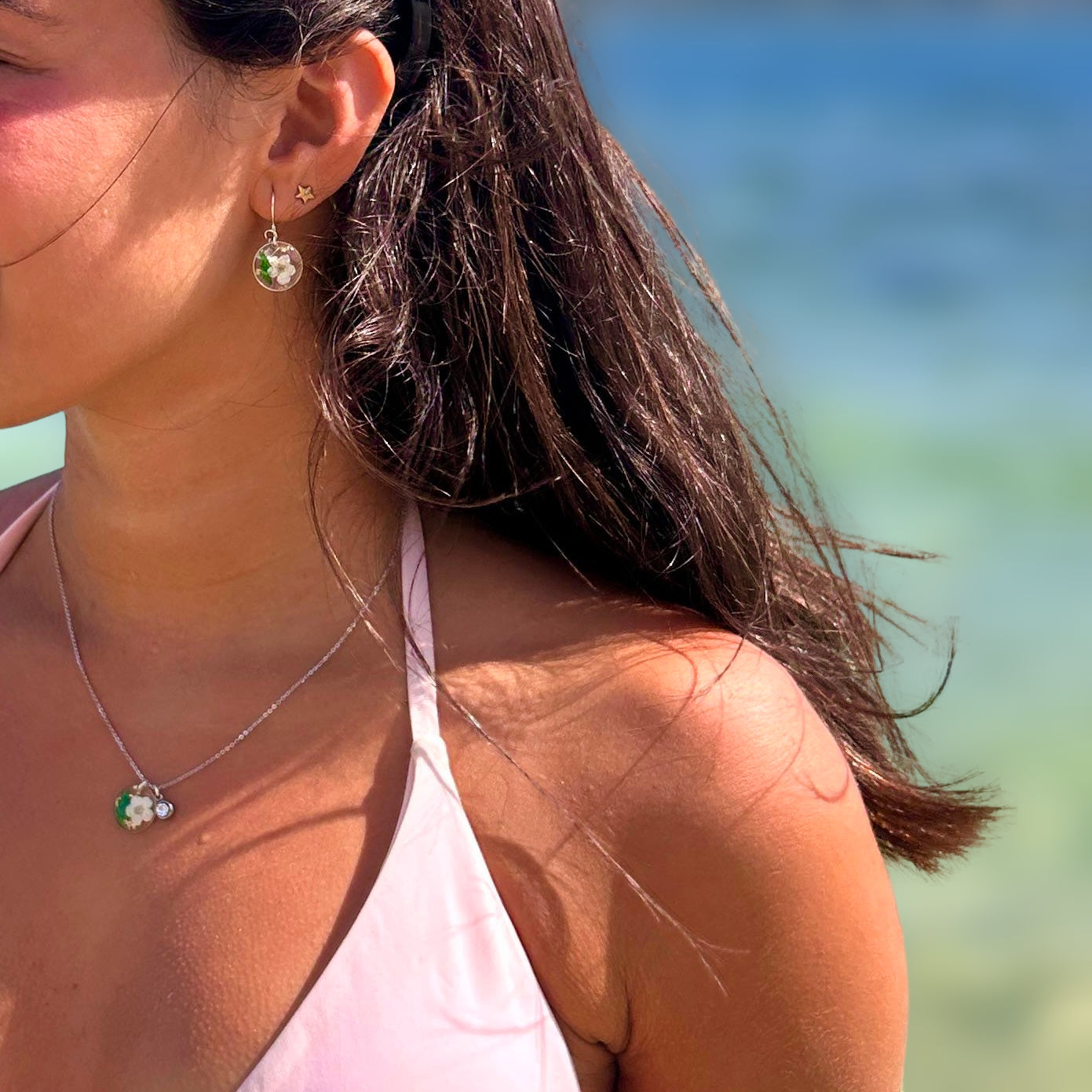 Silver Necklace - Birthflowers