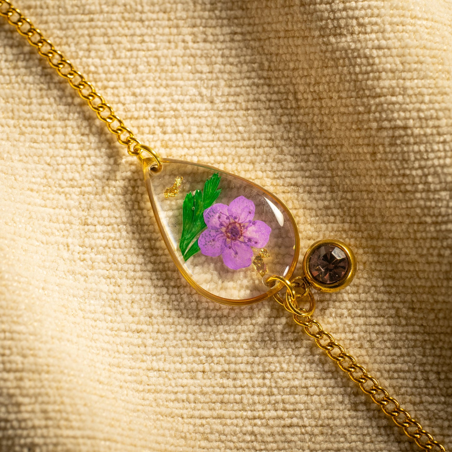 Gold Bracelet - Birthflowers