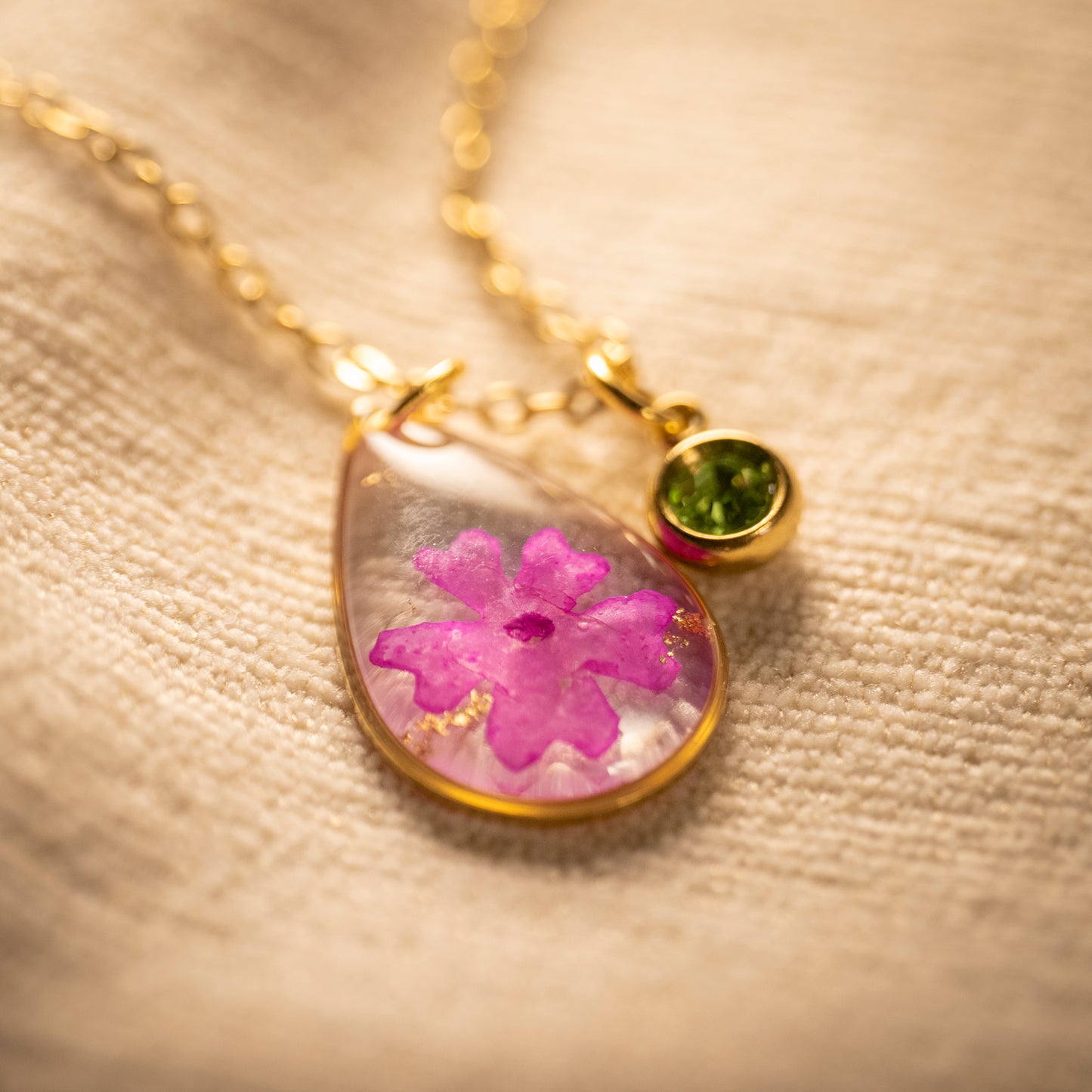 Gold Necklace - Birthflowers