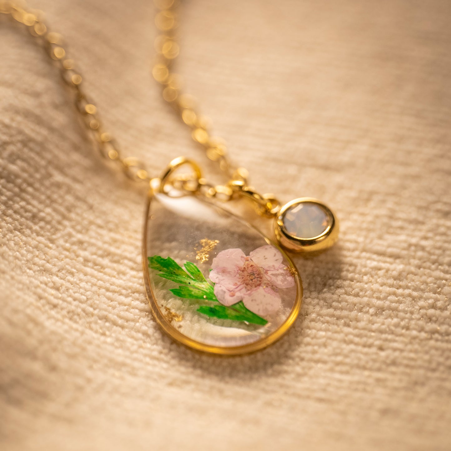 Gold Necklace - Birthflowers