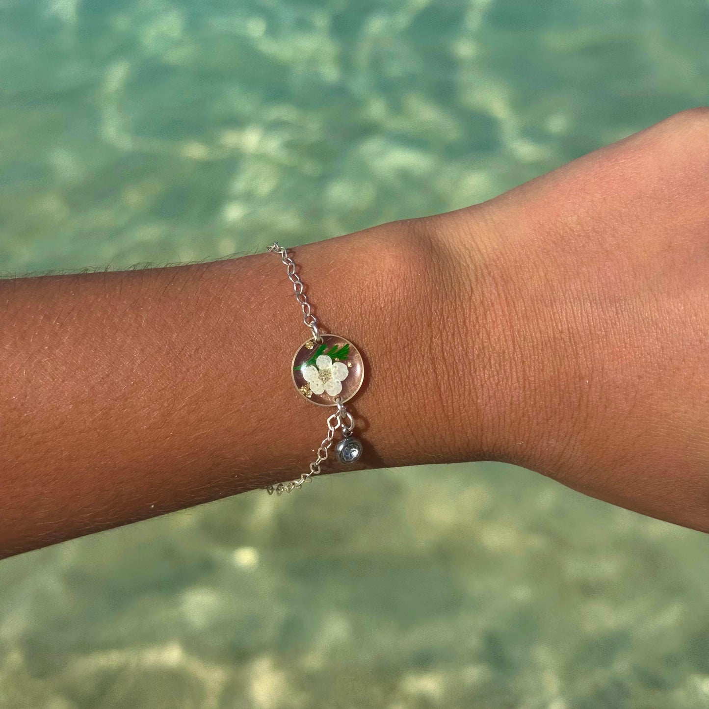 Silver Bracelet - Birthflowers