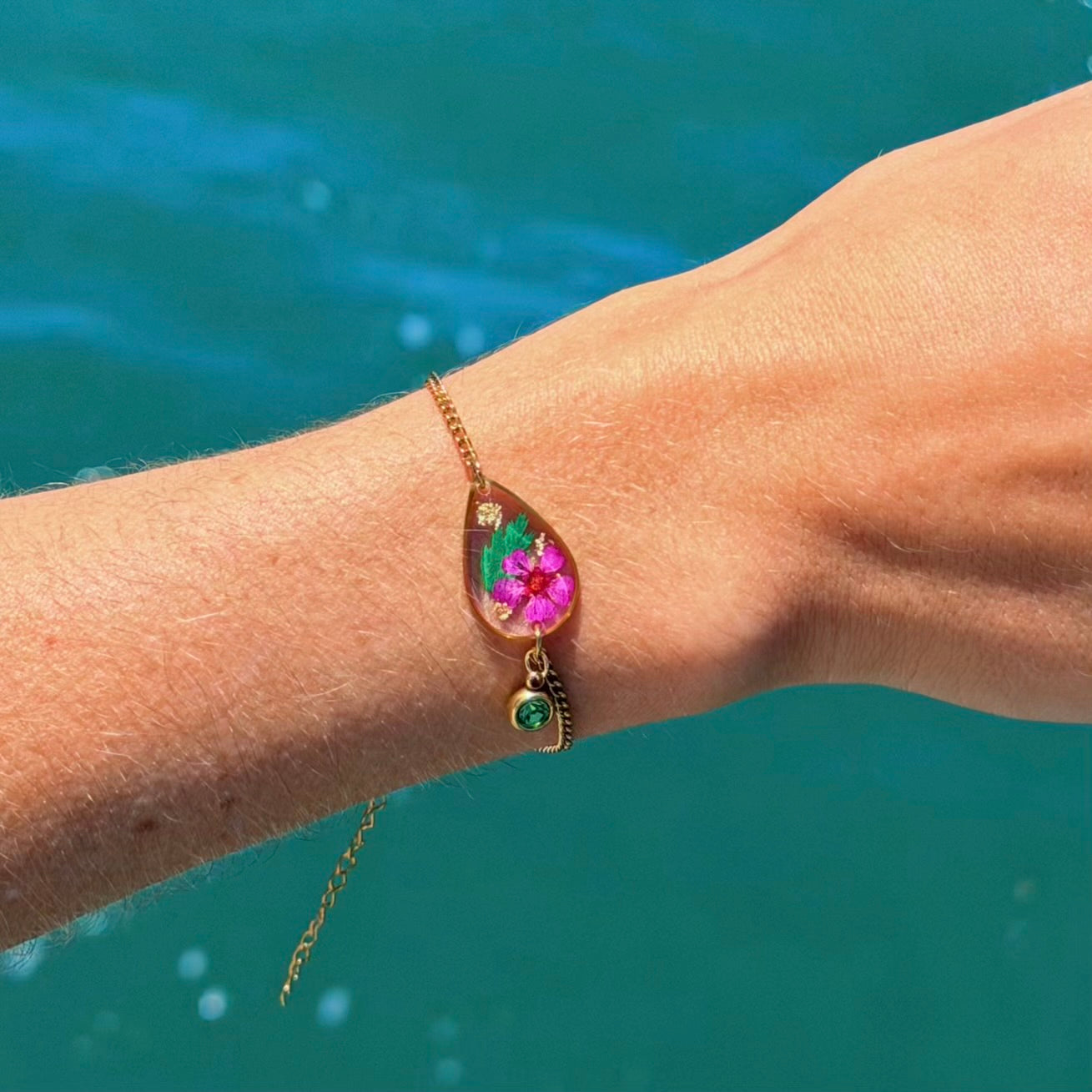 Gold Bracelet - Birthflowers