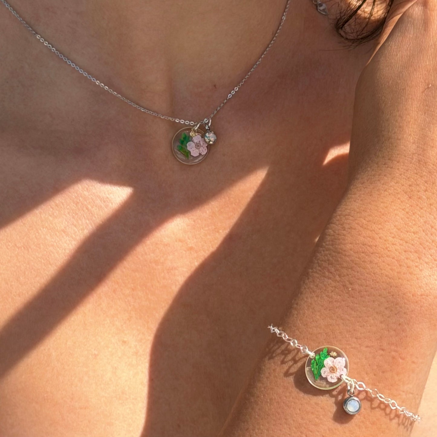 Silver Bracelet - Birthflowers