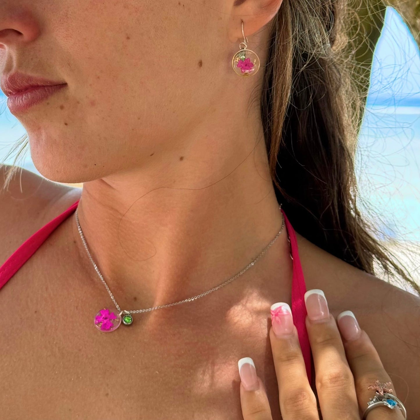 Silver Earrings - Birthflowers