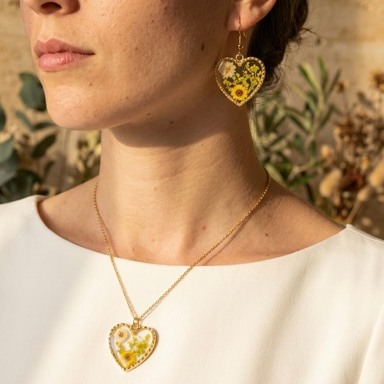 Flora Heart Earrings