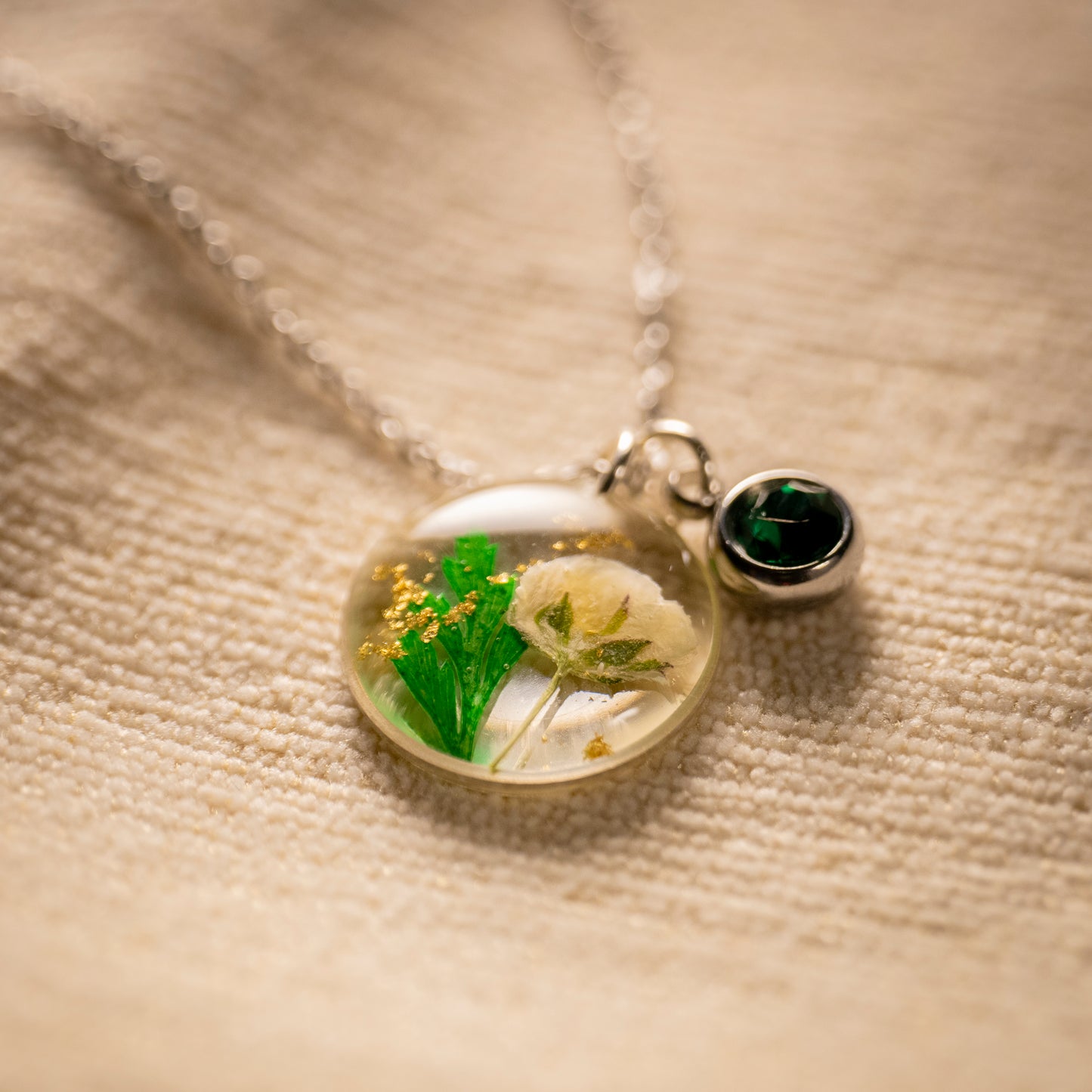 Silver Necklace - Birthflowers