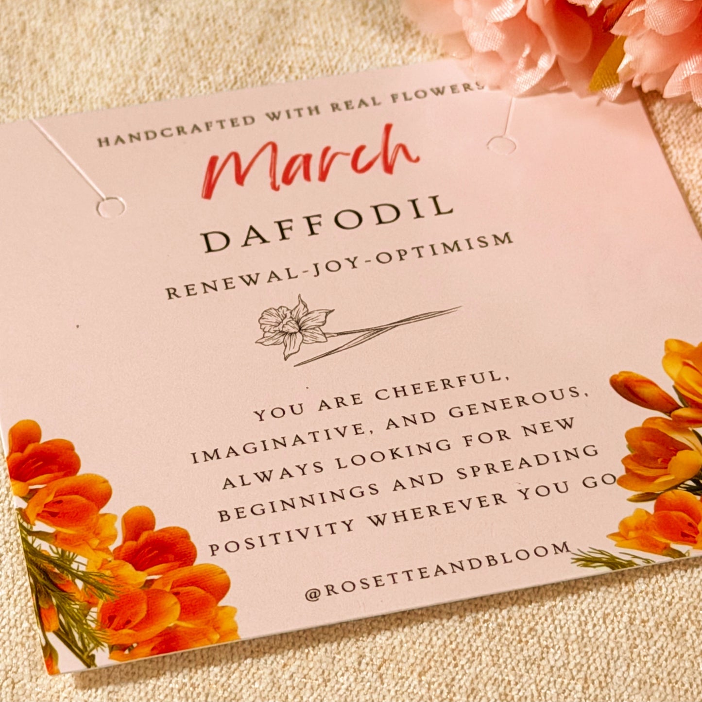 Gold Necklace - Birthflowers