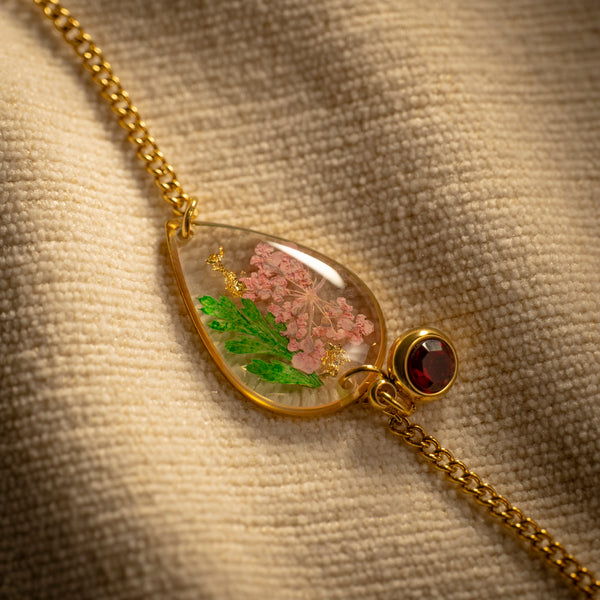 Gold Bracelet - Birthflowers