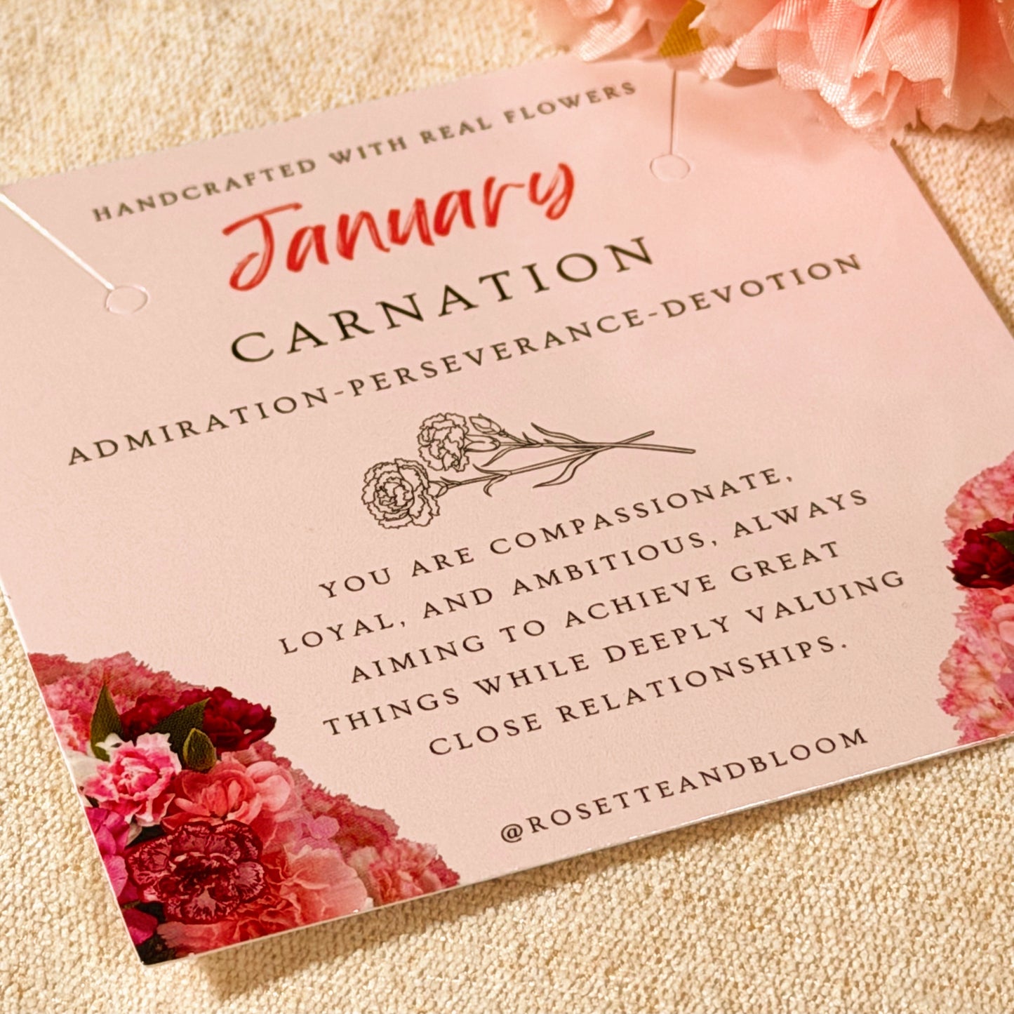 Gold Necklace - Birthflowers