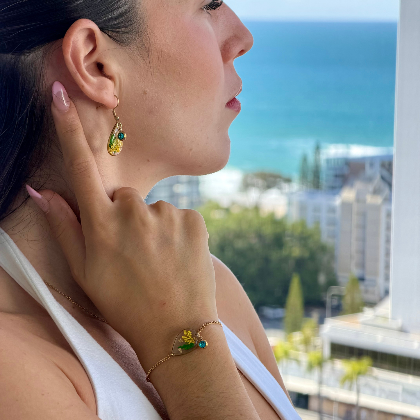 Gold Earrings - Birthflowers