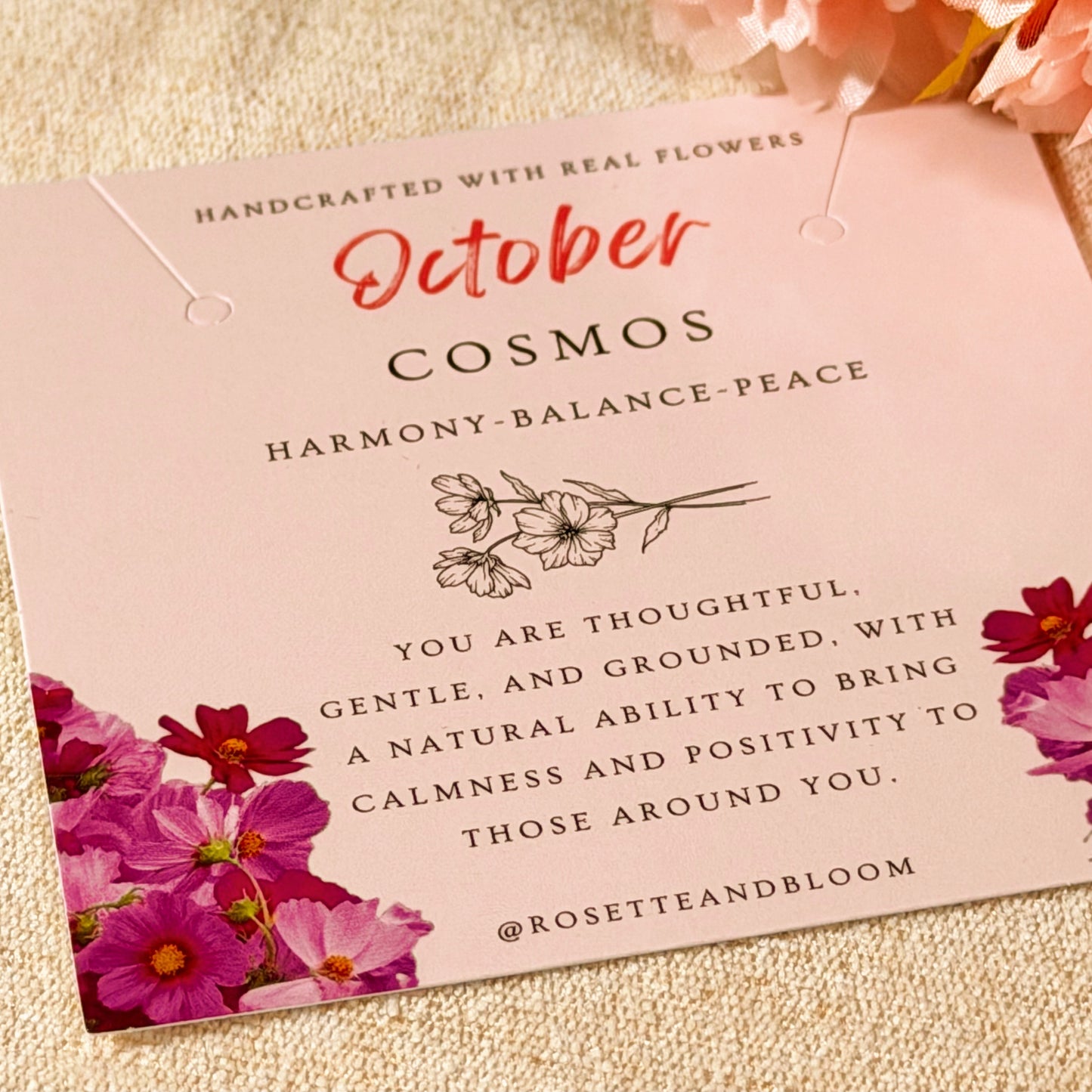 Gold Necklace - Birthflowers