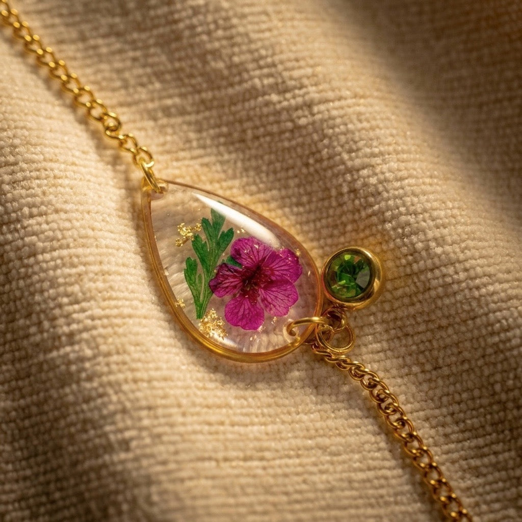 Gold Bracelet - Birthflowers
