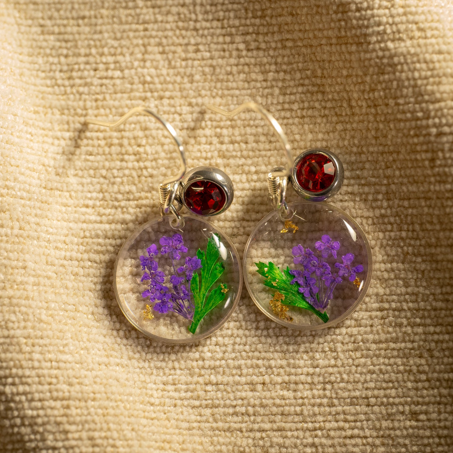 Silver Earrings - Birthflowers
