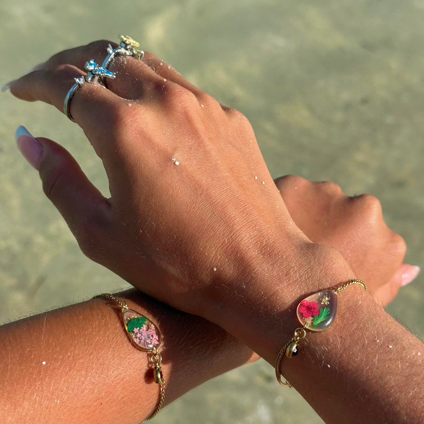 Gold Bracelet - Birthflowers