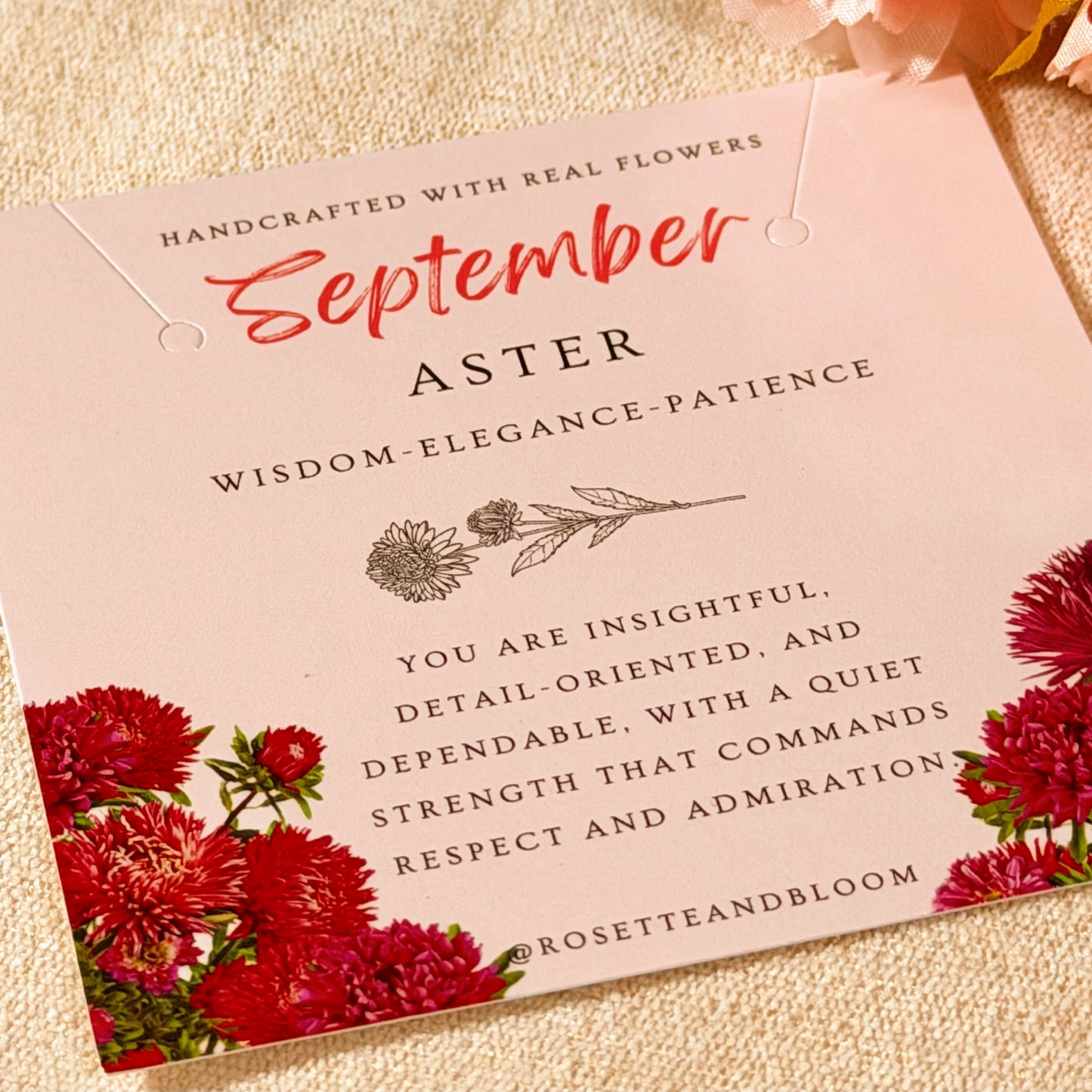 Gold Necklace - Birthflowers