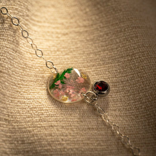 Silver Bracelet - Birthflowers