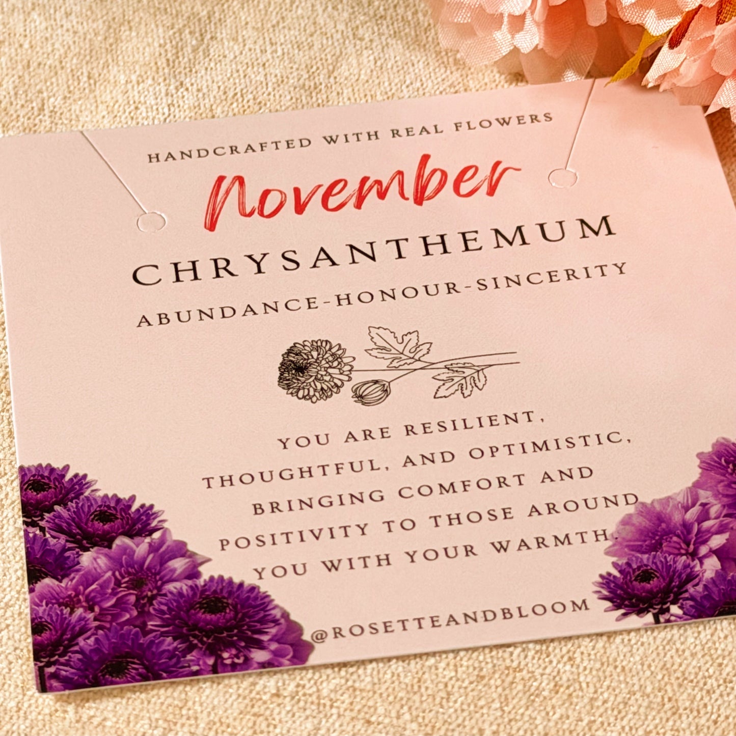 Gold Necklace - Birthflowers