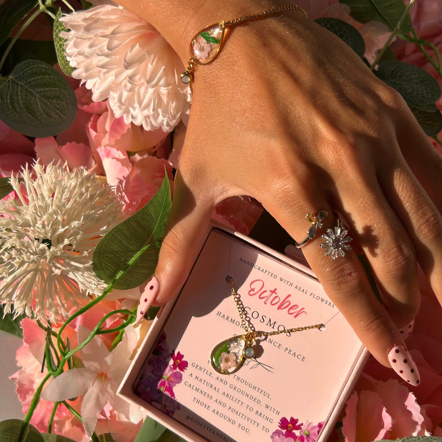 Gold Necklace - Birthflowers