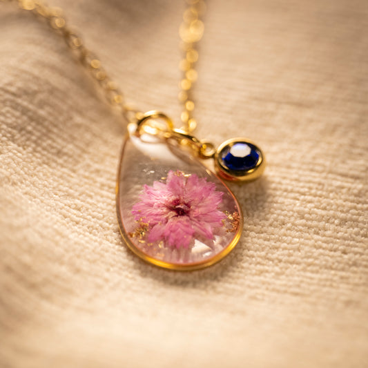 Gold Earrings - Birthflowers