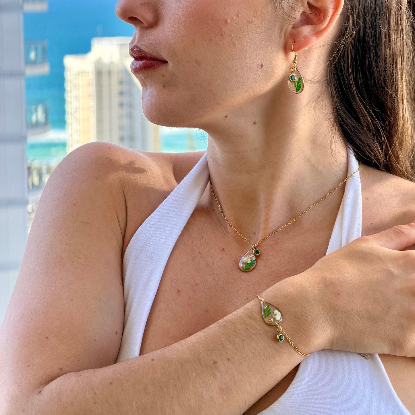 Gold Earrings - Birthflowers