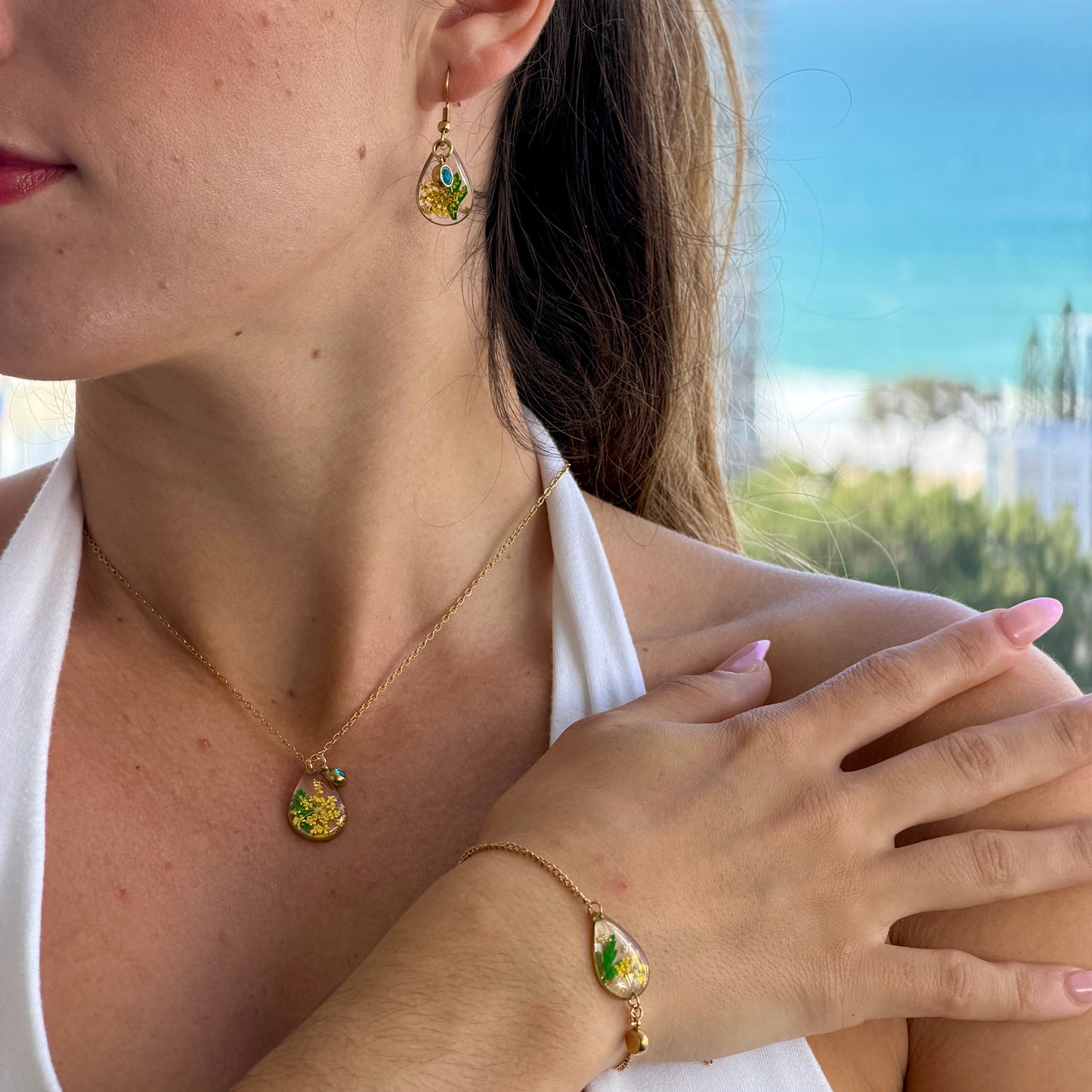 Gold Earrings - Birthflowers