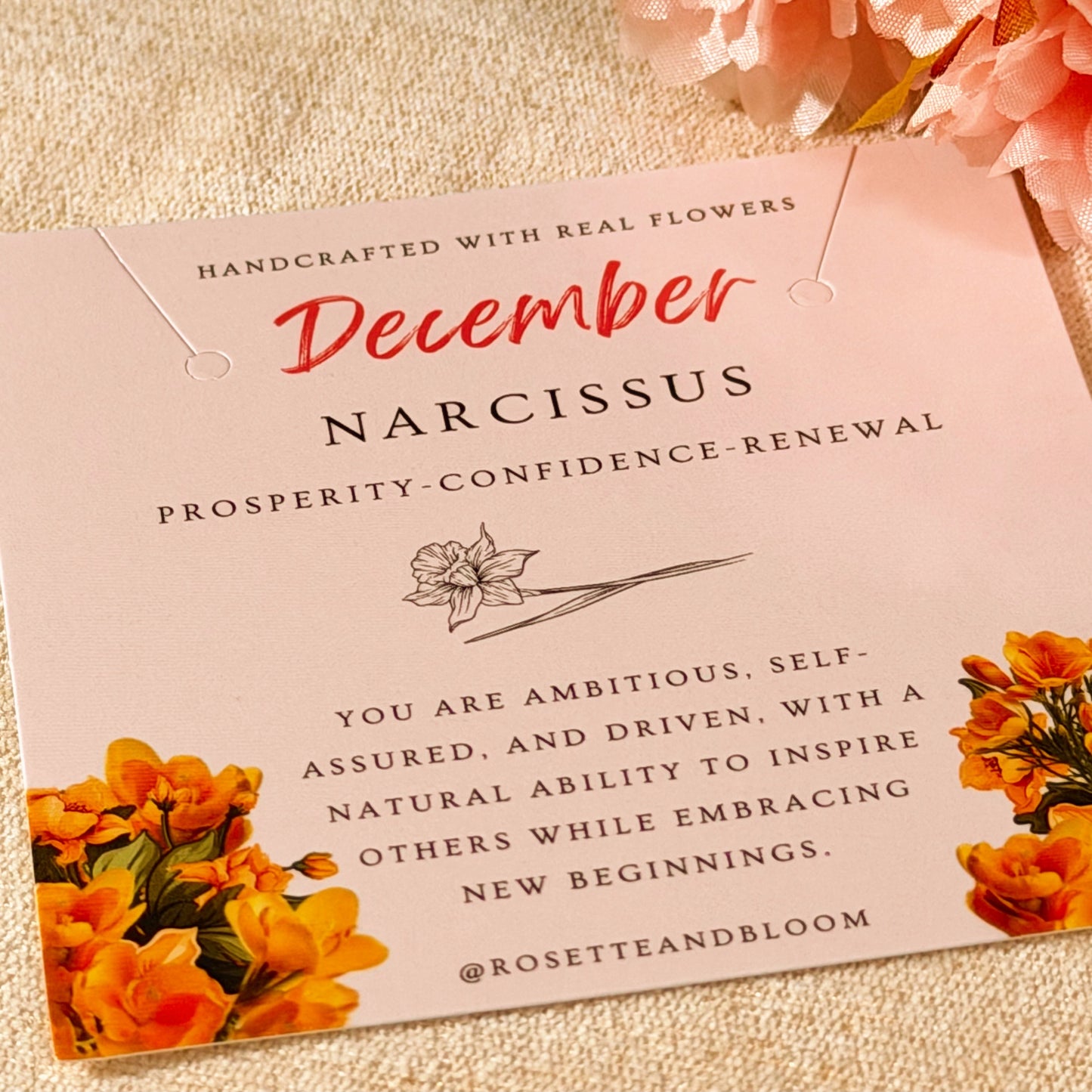 Gold Necklace - Birthflowers