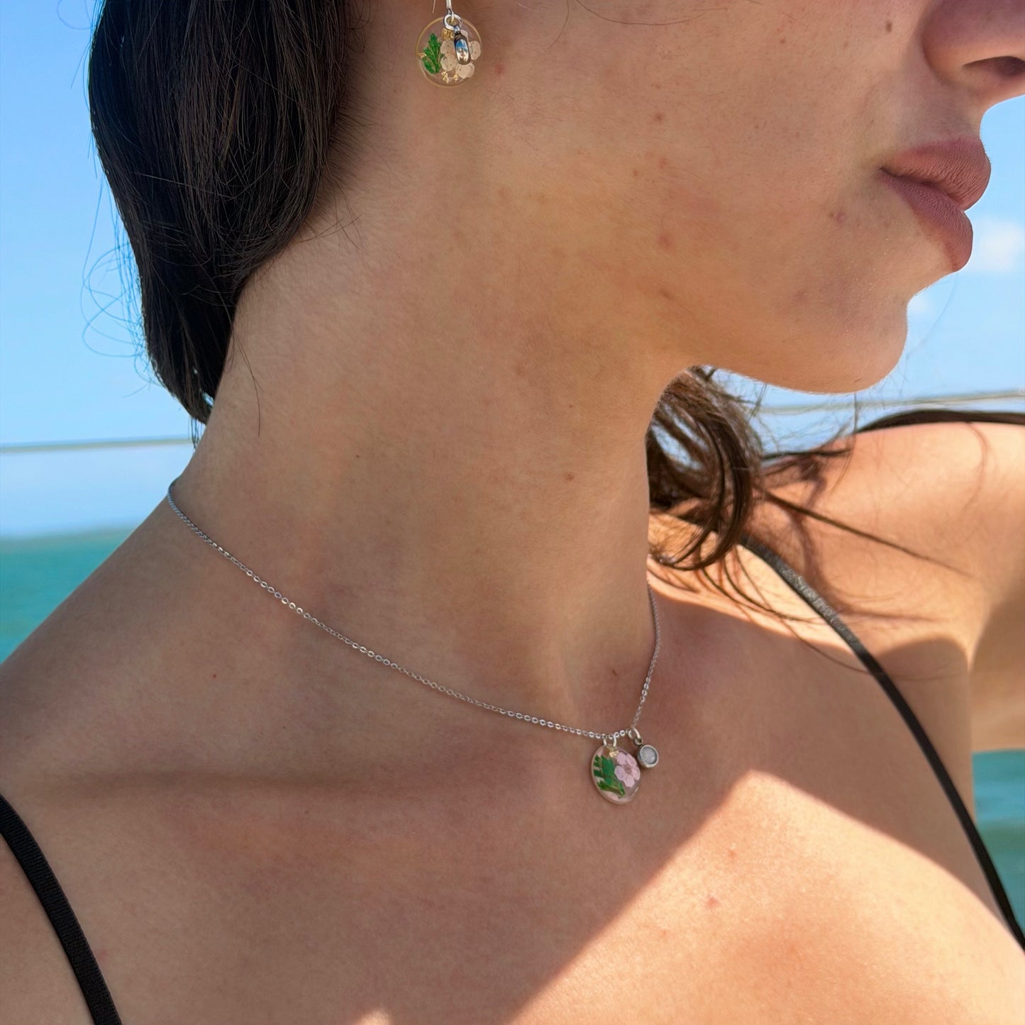 Silver Earrings - Birthflowers