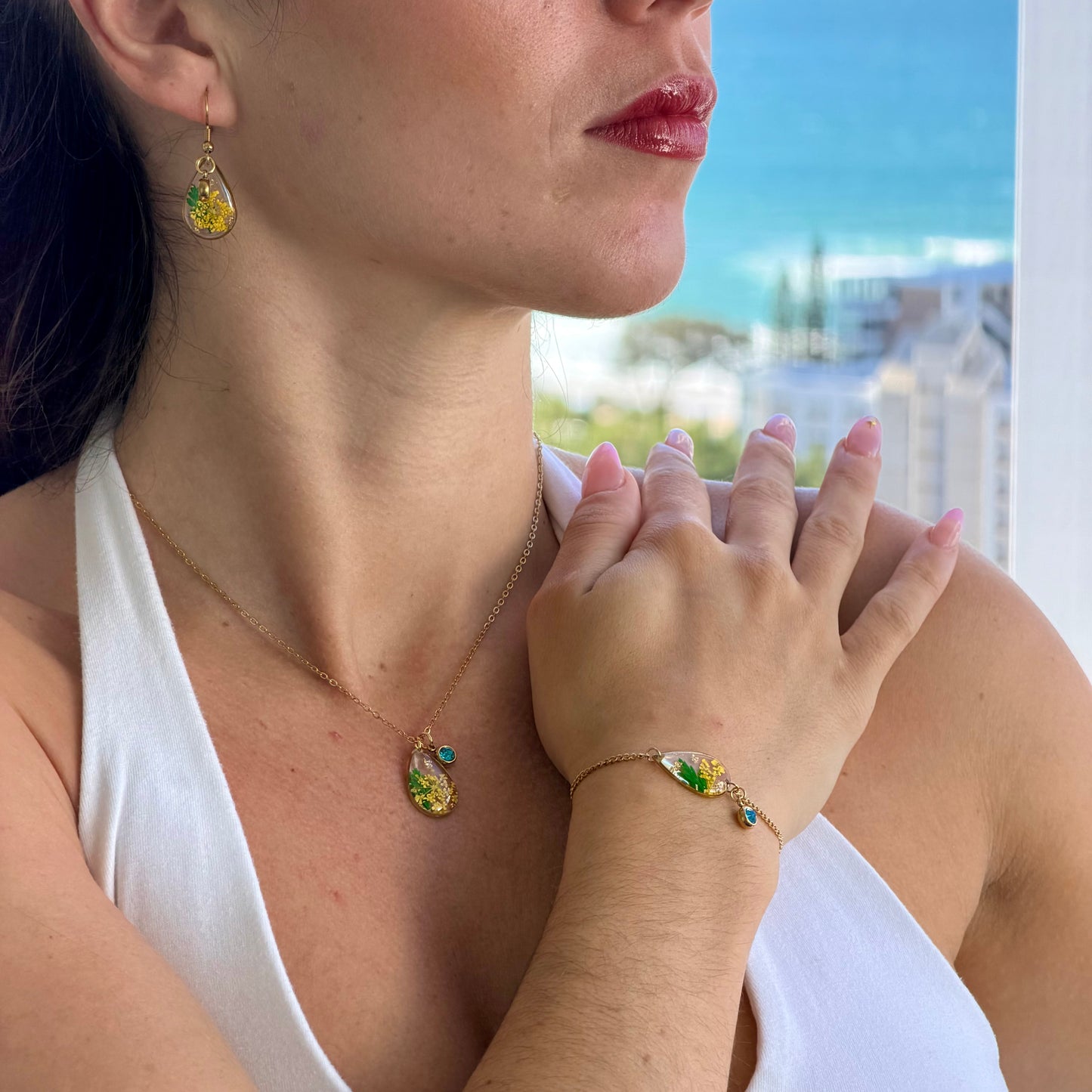 Gold Earrings - Birthflowers