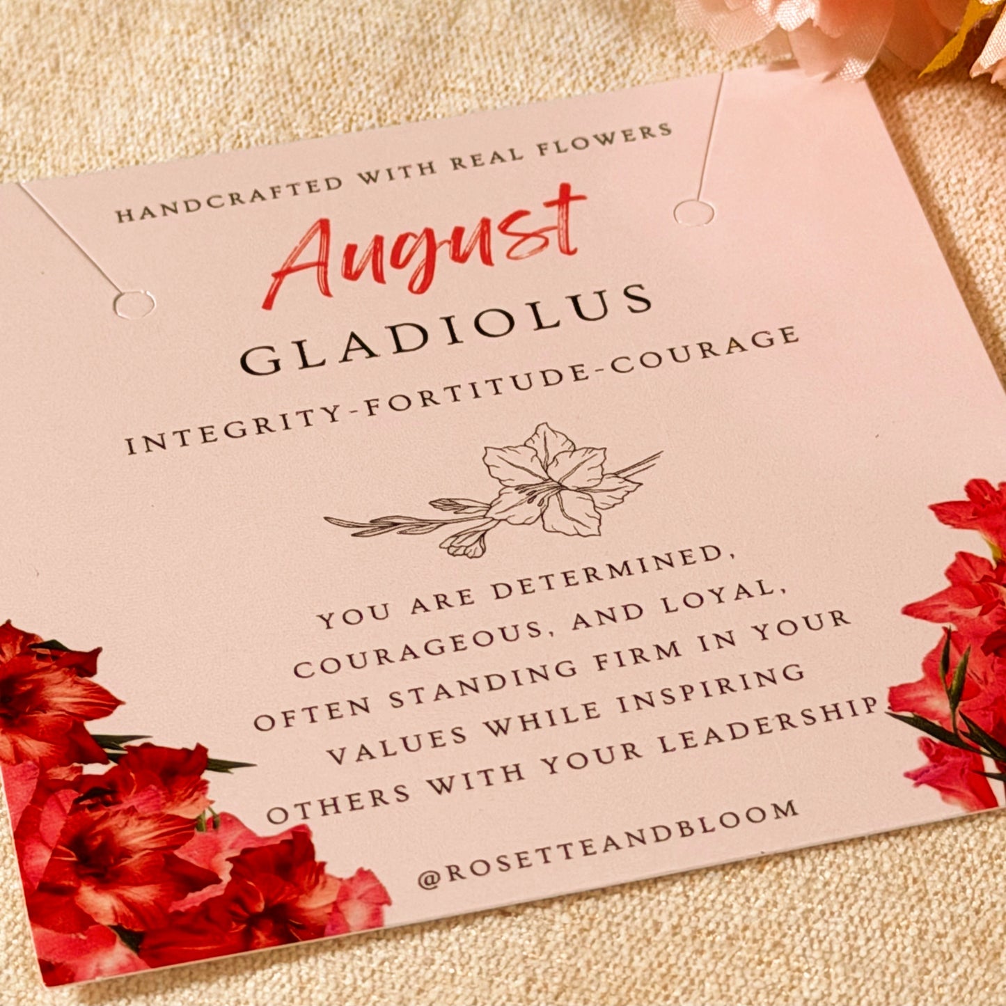 Gold Necklace - Birthflowers