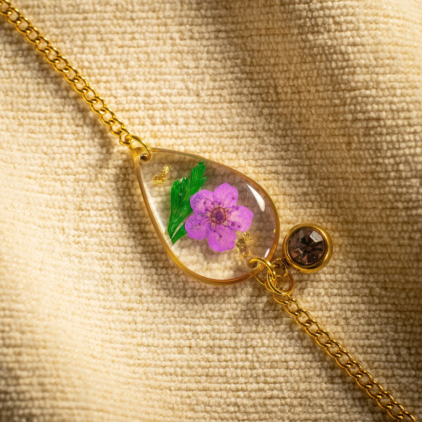 Gold Bracelet - Birthflowers