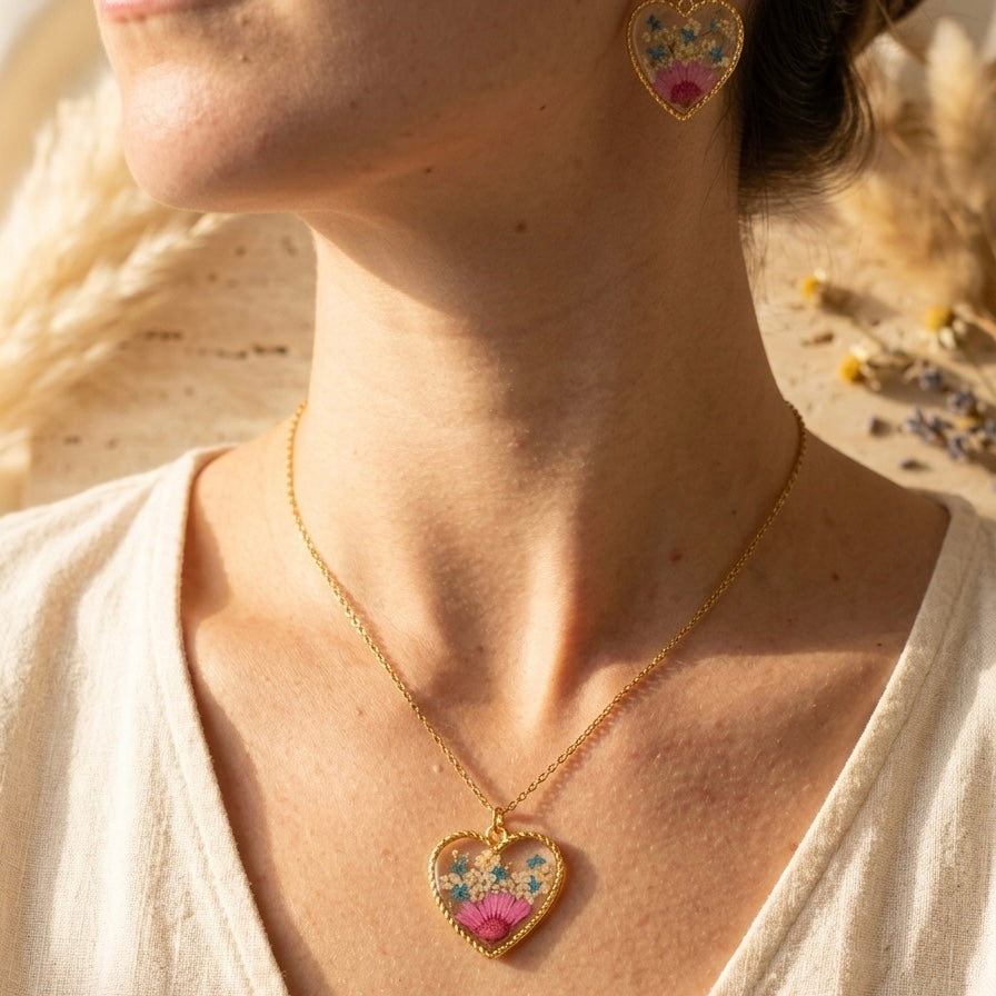 Flora Heart Necklace