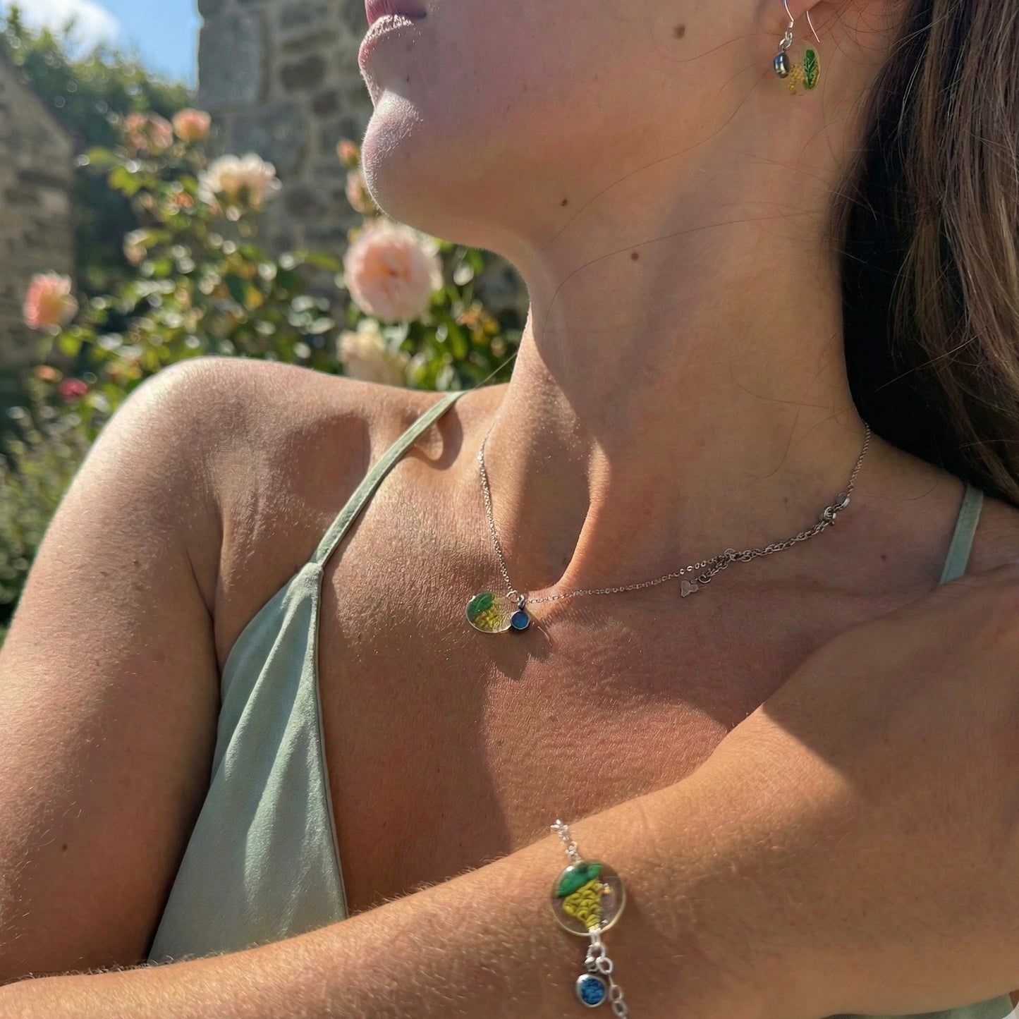 Silver Necklace - Birthflowers