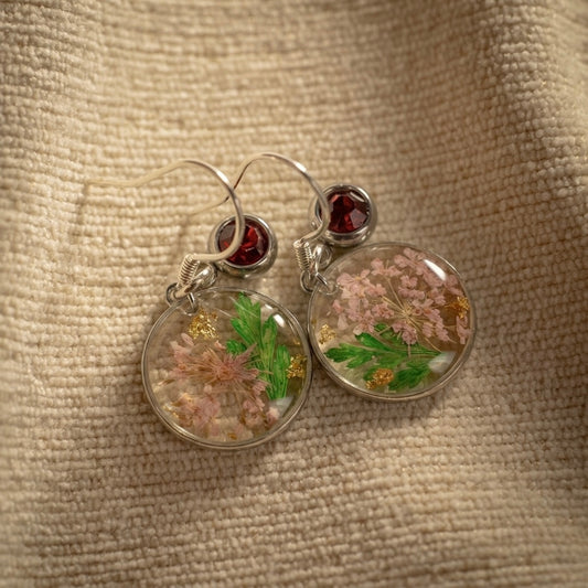 Silver Earrings - Birthflowers