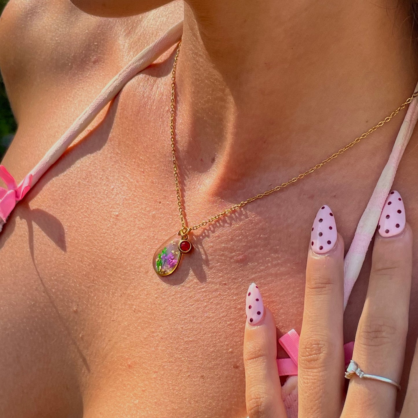 Gold Necklace - Birthflowers