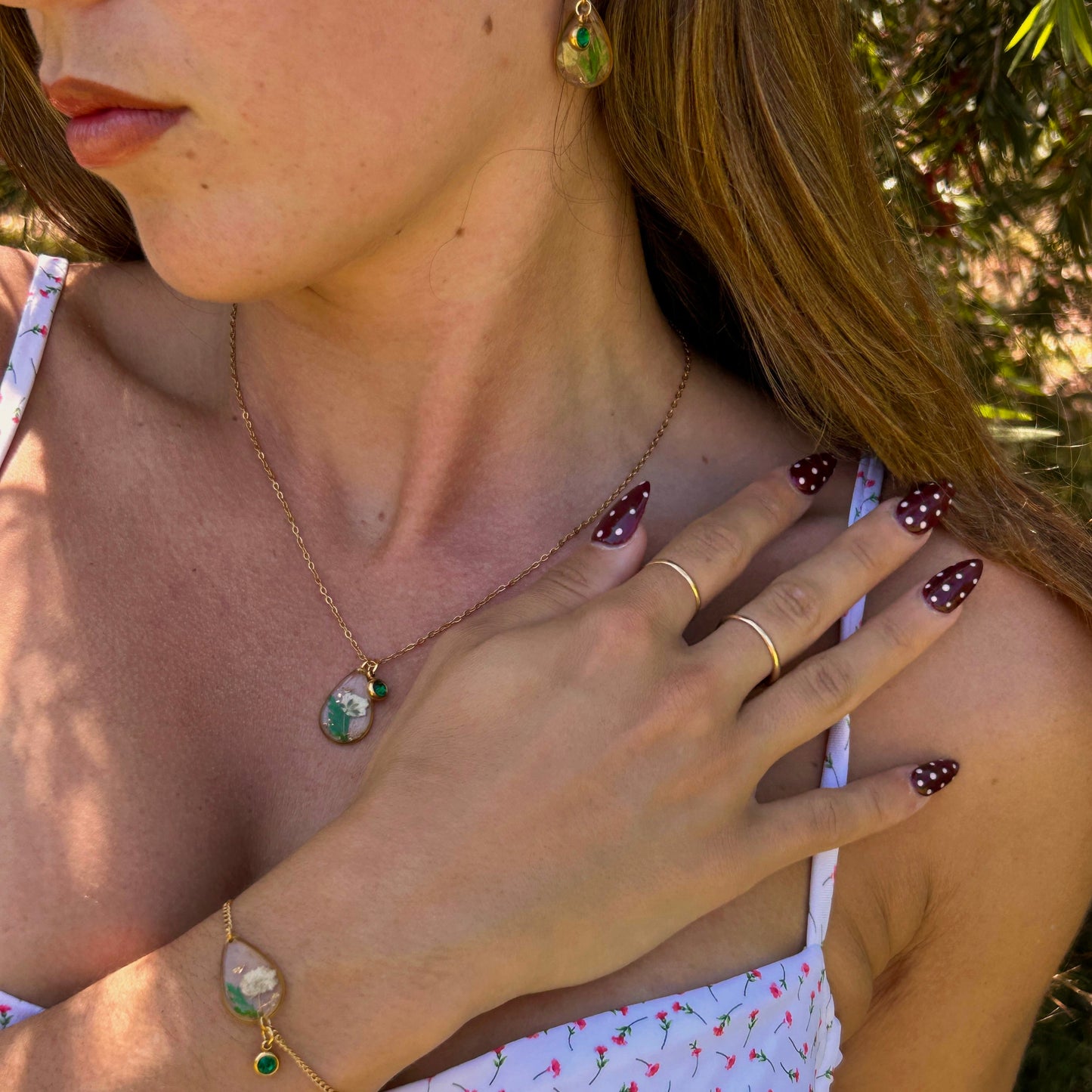 Gold Earrings - Birthflowers