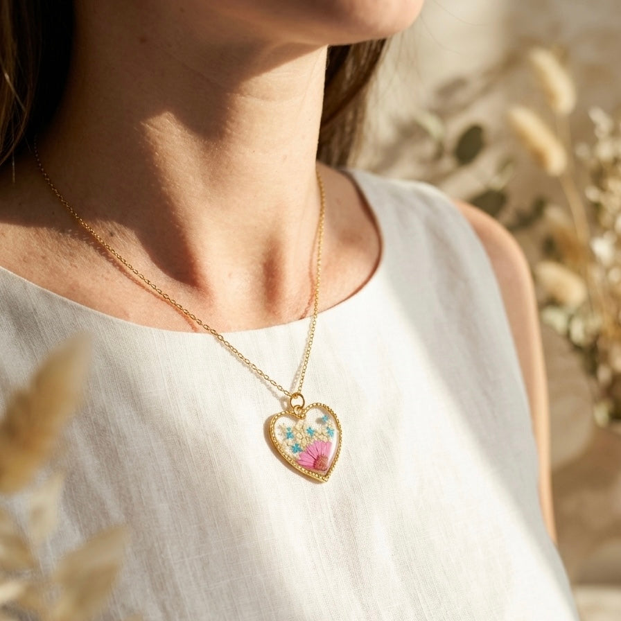 Flora Heart Necklace